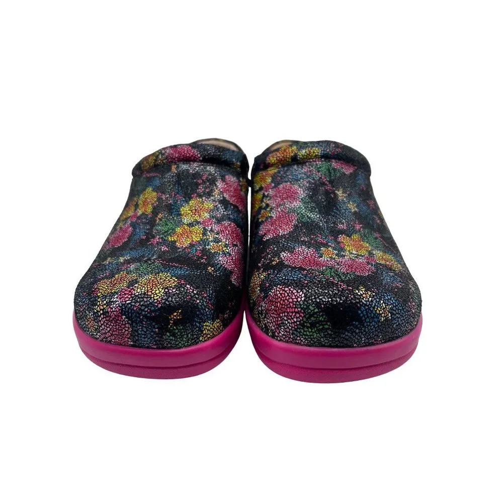Alegria Floral slip-on Nursing Medical professional shoes women size 39 KAY-884 - Picture 8 of 9
